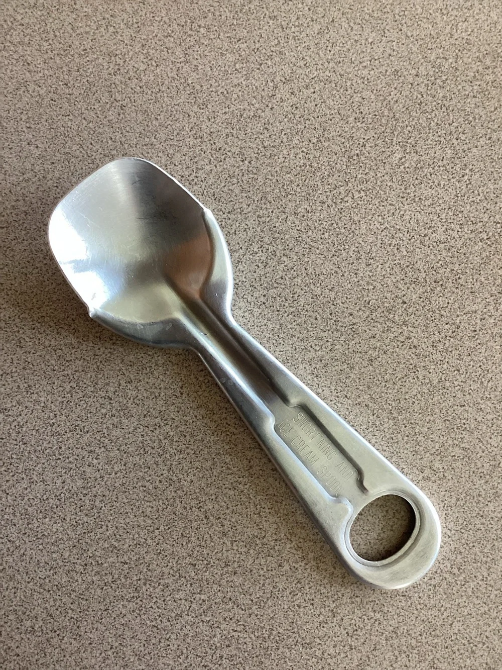 Vintage Aluminum Short’ning and Ice Cream Spoon